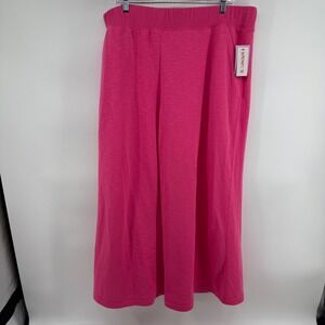 JOYSUPN Women Sleepwear Wide Leg Pants Surf Pink Lounge Relaxed Fit XL 1618